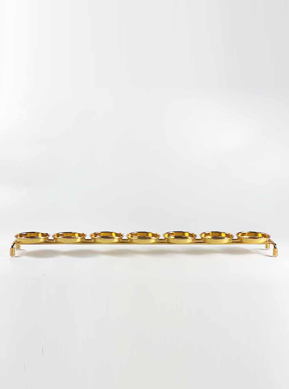 Seven Candles Holder Stand in Gold