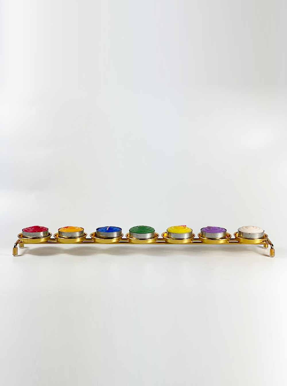 Seven Candles Holder Stand in Gold