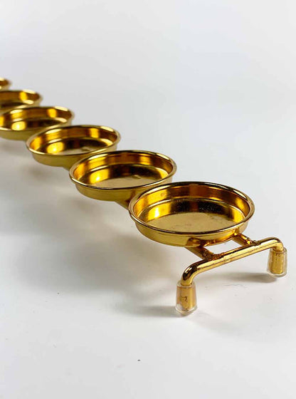 Seven Candles Holder Stand in Gold