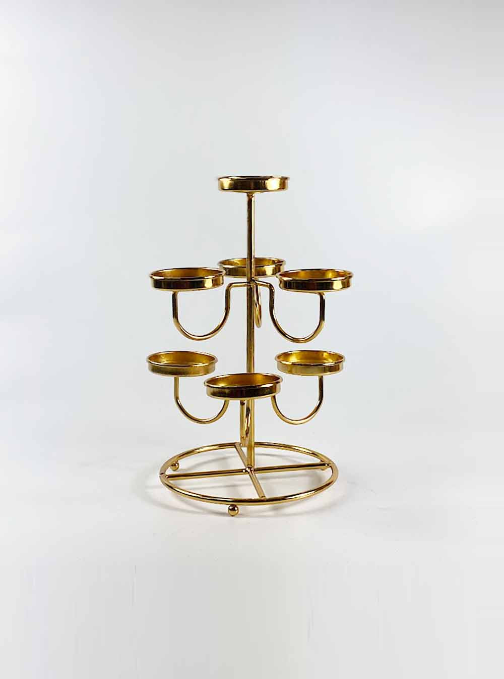 Seven Candles Holder Tower in Gold