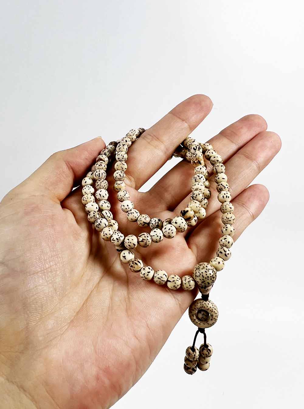 Star and Moon Bodhi Seed Mala 108 Beads (6mm)