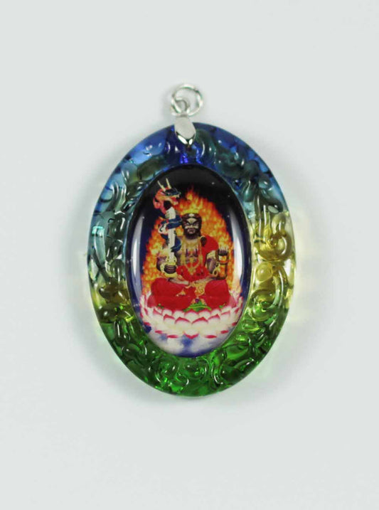 
					Acala Bodhisattva Colour-glazed Glass Pendant				