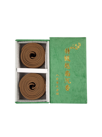 Ba Ding Premium Vietnam Pure Agarwood Incense Coils (2hrs)