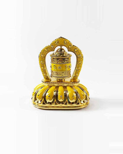 
					Solar-Powered Six-Syllables Mantra Yellow Prayer Wheel				