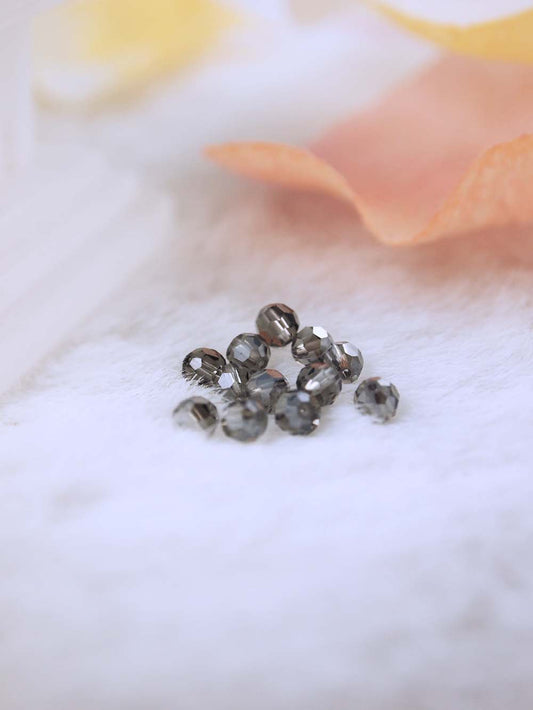 Swarovski Beads 5000 - 4MM - 12pc - Black-Diamond-Satin