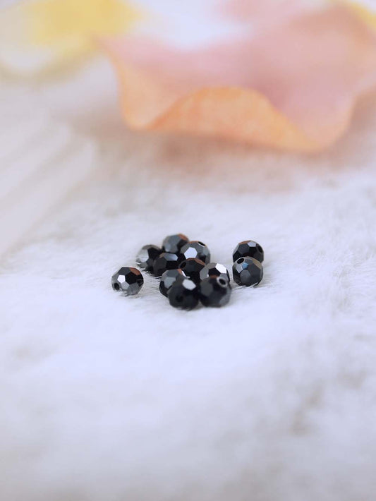 Swarovski Beads 5000 - 4MM - 12pc - Jet-Hematite