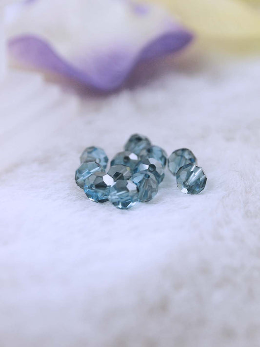 Swarovski Beads 5000 - 6mm - 12pc - Aquamarine-Satin