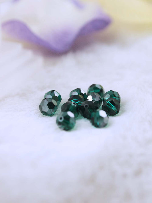 Swarovski Beads 5000 - 6mm - 12pc - Emerald-Satin