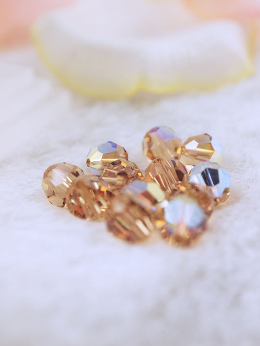 Swarovski Beads 5000 - 8mm - 12pc - Light-Colorado-Topaz-AB