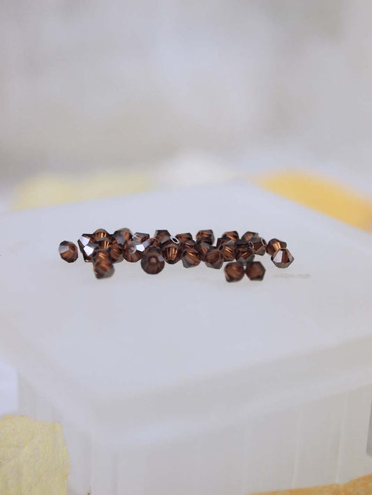 Swarovski Beads 5328 - 3mm - 36pc - Smoke Topaz Satin