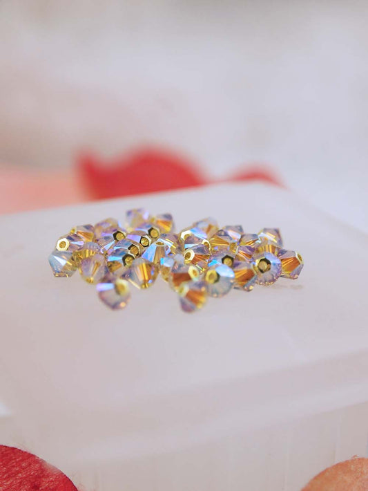 Swarovski Beads 5328 - 4mm - 36pc - Lime AB 2X