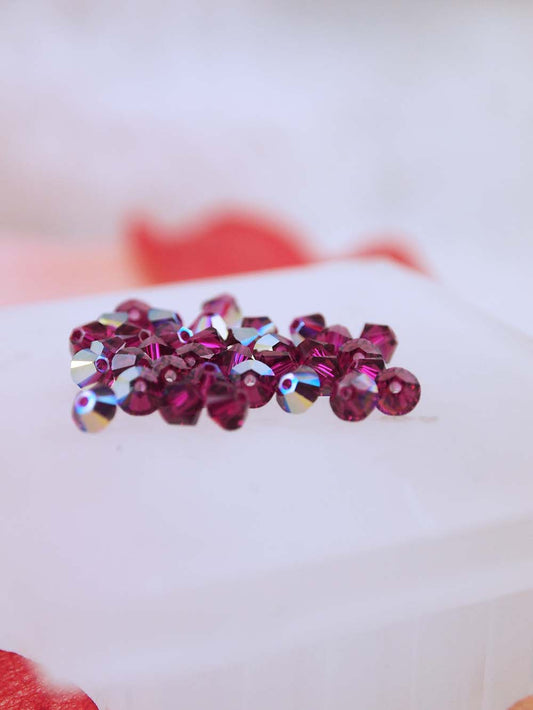 Swarovski Beads 5328 - 4mm - 36pc - Ruby AB
