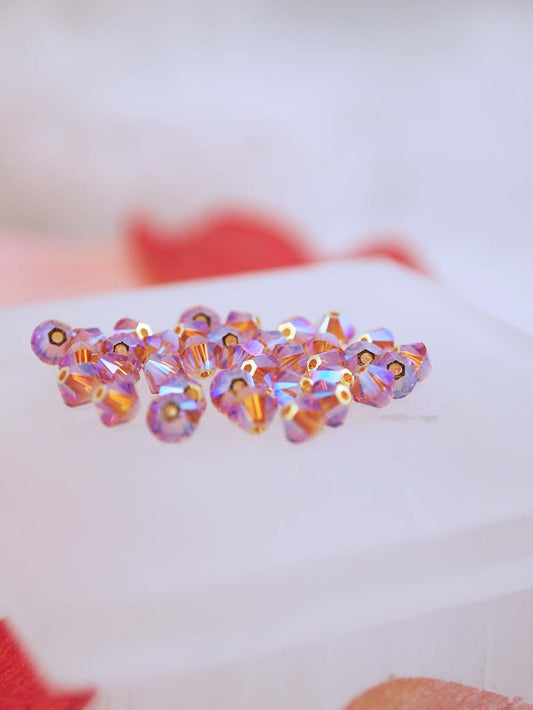 Swarovski Beads 5328 - 4mm - 36pc - Topaz AB 2X