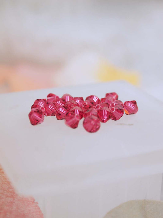 Swarovski Beads 5328 - 5mm - 24pc - Indian Pink