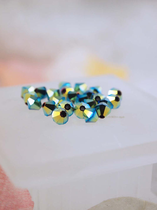 Swarovski Beads 5328 - 5mm - 24pc - Jet AB 2X