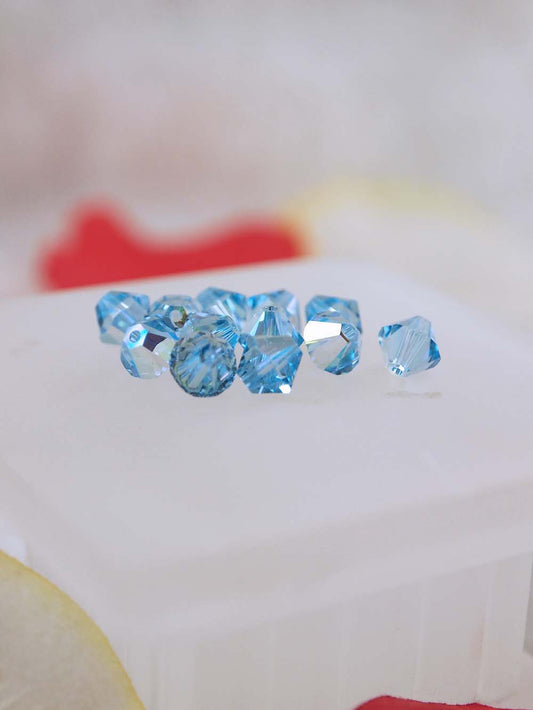 Swarovski Beads 5328 - 6mm - 12pc - Aquamarine AB