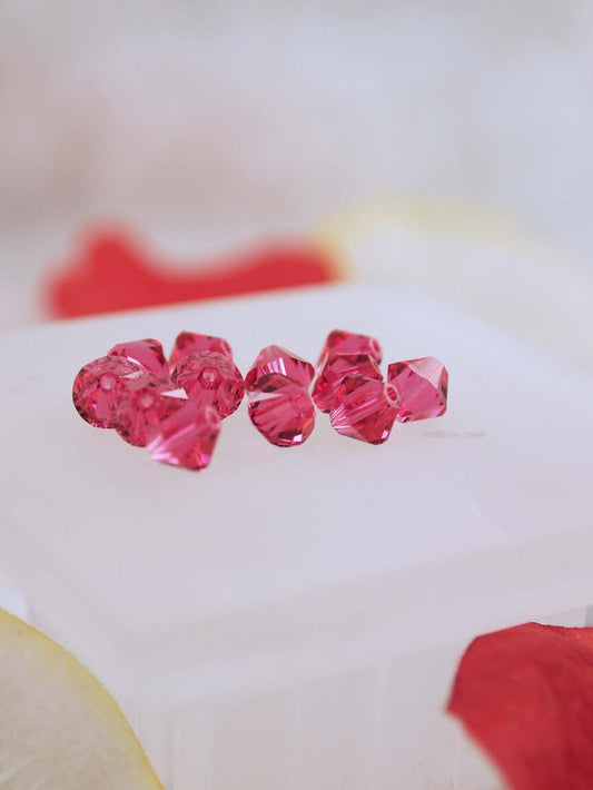 Swarovski Beads 5328 - 6mm - 12pc - Indian Pink