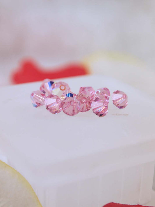 Swarovski Beads 5328 - 6mm - 12pc - Light Rose AB