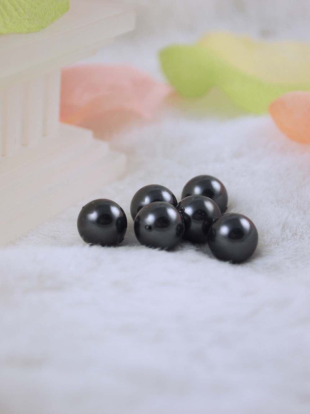 Swarovski Pearls 5810 10mm 6pc Crystal Black Pearl