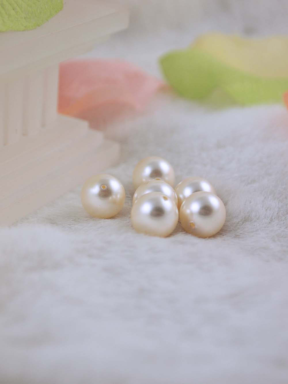 Swarovski Pearls 5810 10mm 6pc Crystal Creamrose Light Pearl