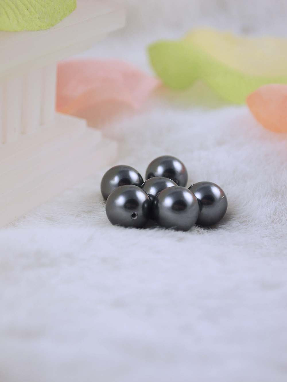 Swarovski Pearls 5810 10mm 6pc Crystal Dark Grey Pearl