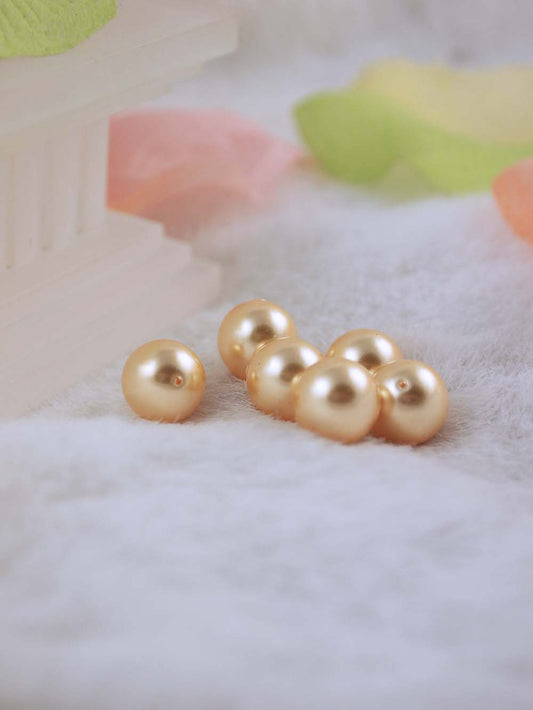 Swarovski Pearls 5810 10mm 6pc Crystal Gold Pearl