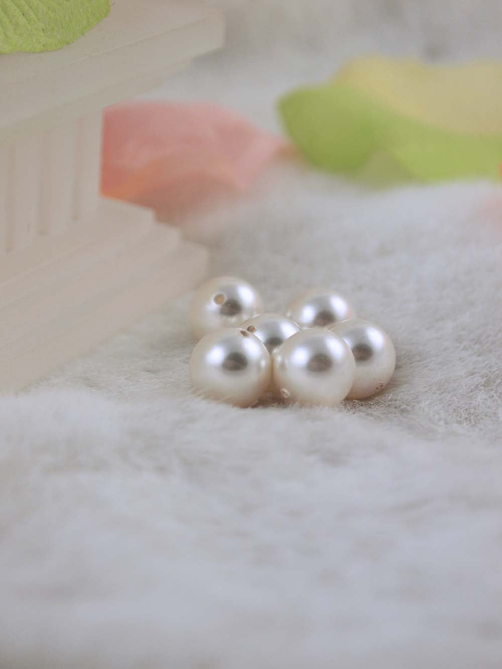 Swarovski Pearls 5810 10mm 6pc Crystal White Pearl