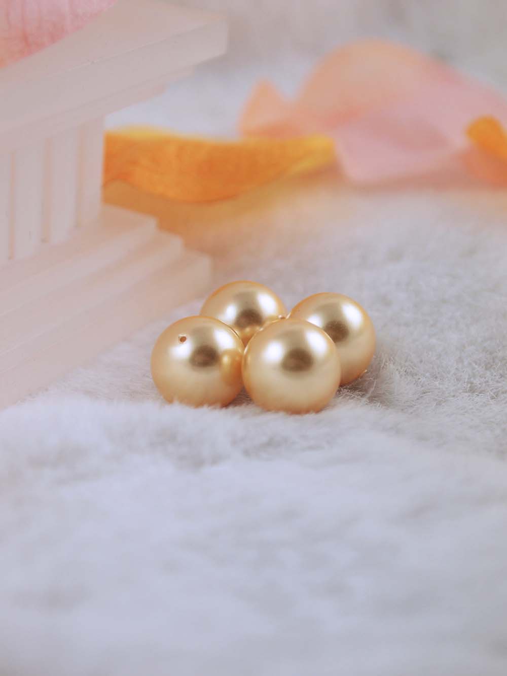 Swarovski Pearls 5810 12mm 6pc Crystal Gold Pearl