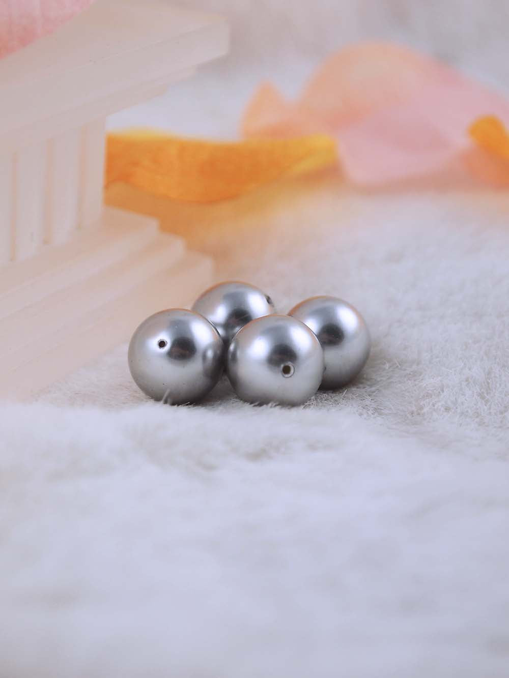 Swarovski Pearls 5810 12mm 6pc Crystal Light Grey Pearl
