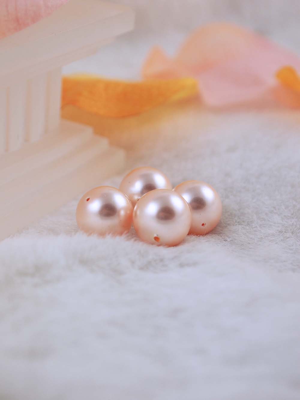 Swarovski Pearls 5810 12mm 6pc Crystal Peach Pearl