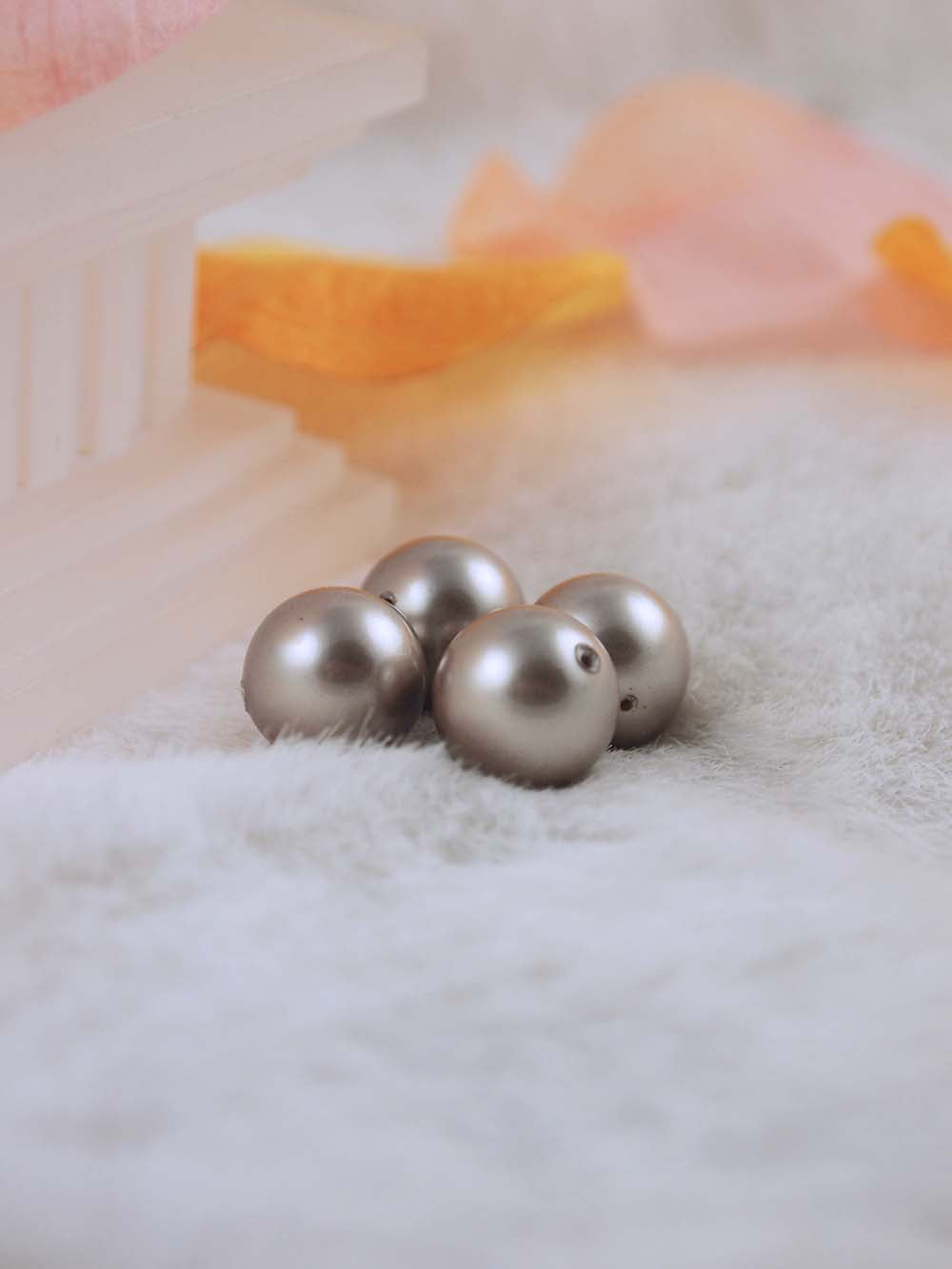 Swarovski Pearls 5810 12mm 6pc Crystal Platinum Pearl