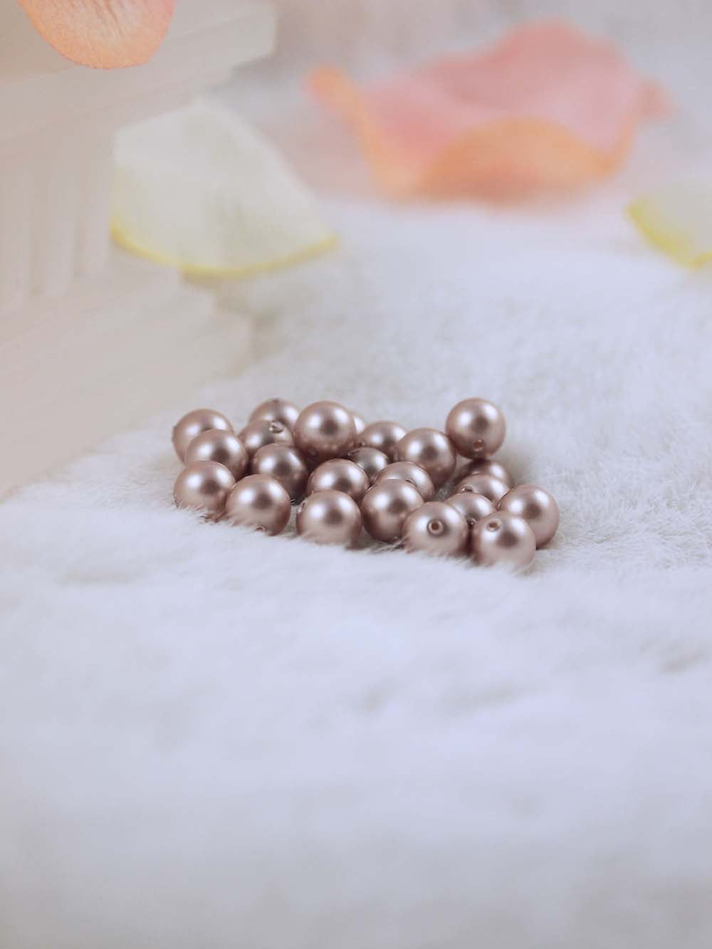 Swarovski Pearls 5810 6mm 24pc Crystal Powder Almond Pearl