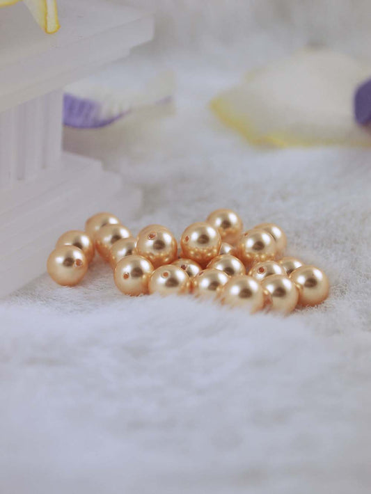 Swarovski Pearls 5810 7mm 12pc Crystal Gold Pearl