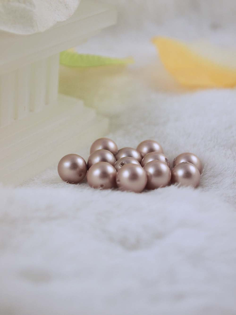Swarovski Pearls 5810 8mm 12pc Crystal Powder Almond Pearl