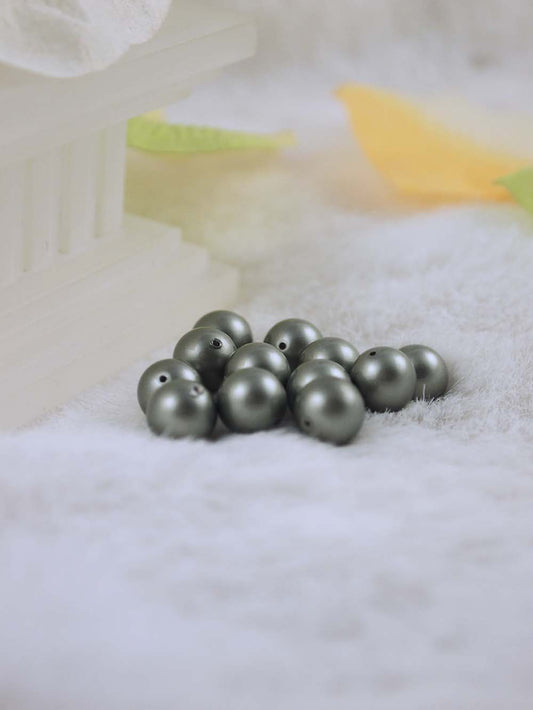 Swarovski Pearls 5810 8mm 12pc Crystal Powder Green Pearl