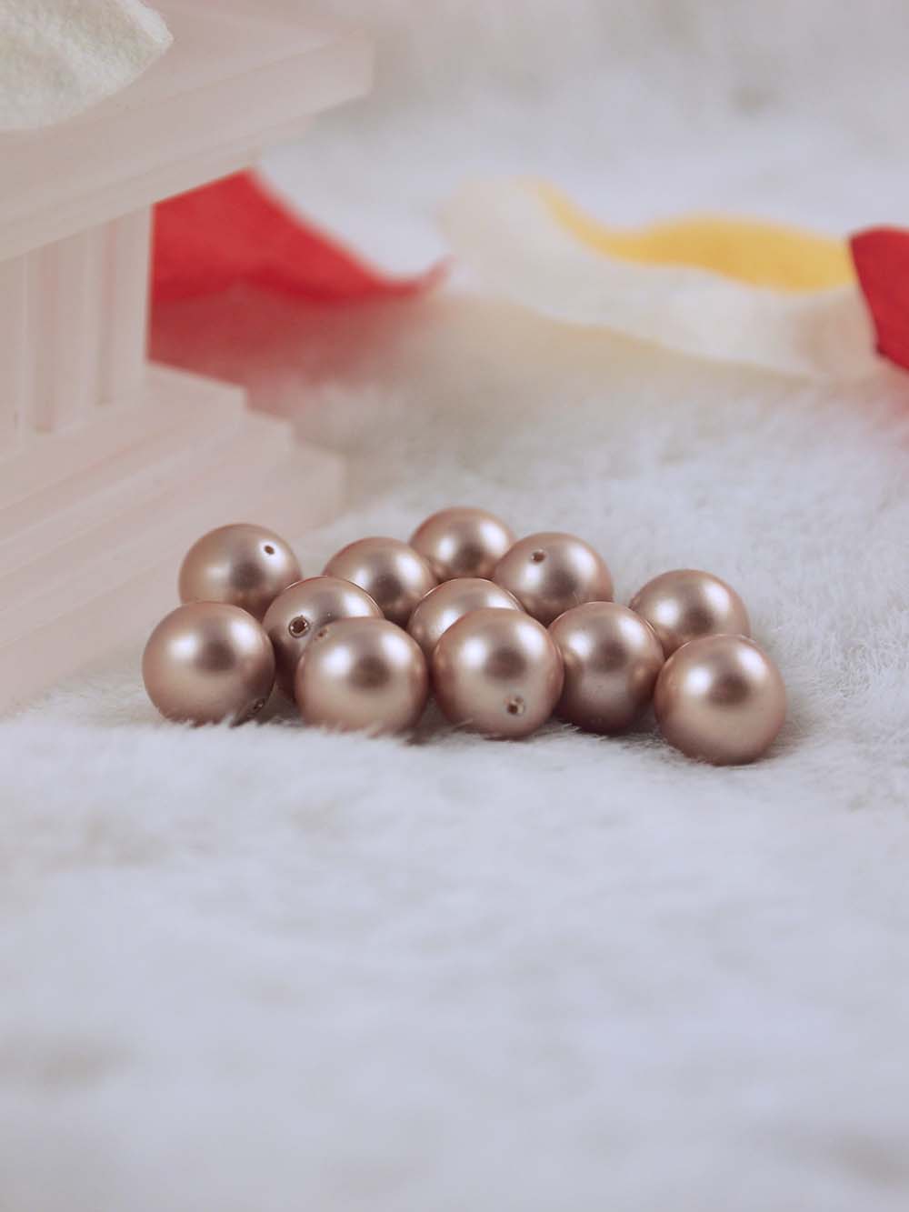 Swarovski Pearls 5810 9mm 12pc Crystal Powder Almond Pearl